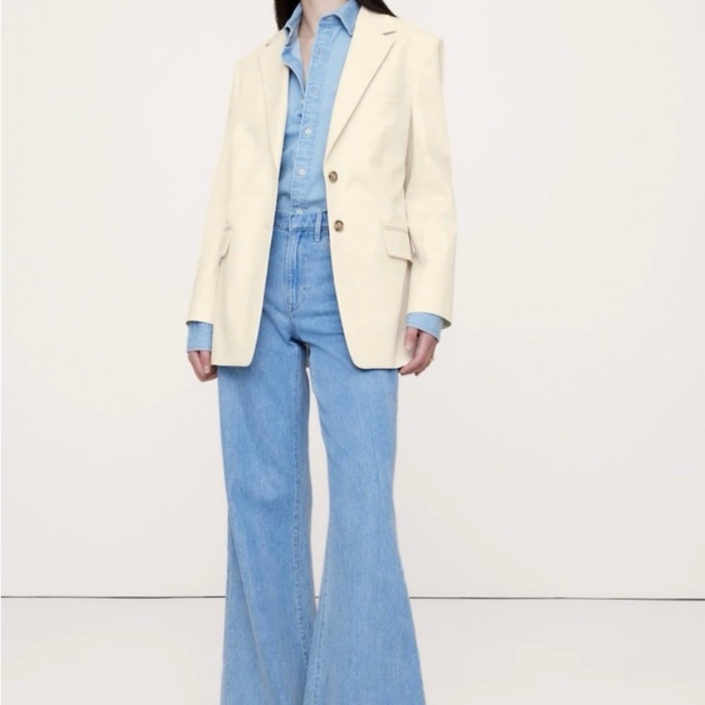 NWT, Banana republic oversize cream cotton blazer
